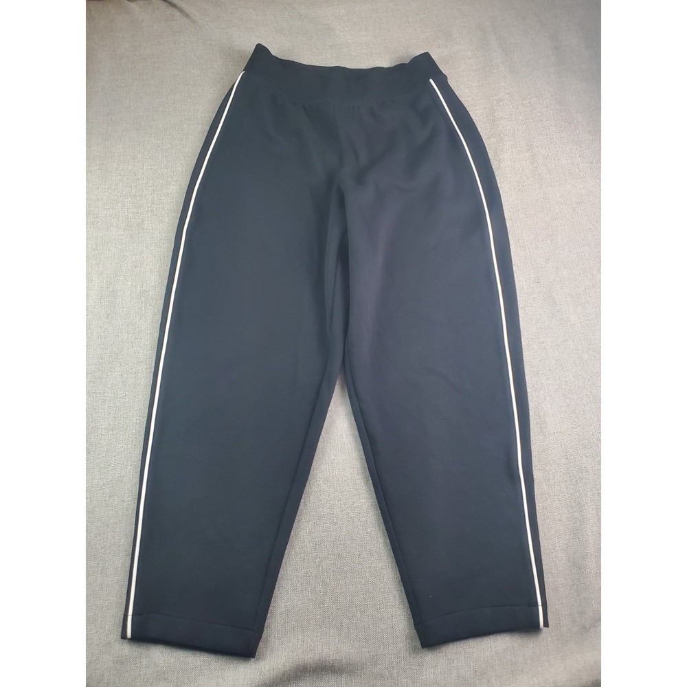 Spanx Air Essentials Barrel Leg High-Rise Pants Medium Black Elastic Waist